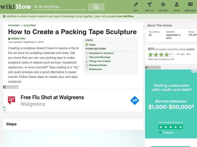 Wiki How: How to Create a Packing Tape Sculpture Article