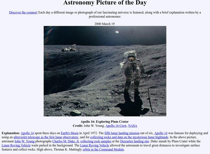 Nasa: Astronomy Picture of the Day: Apollo 16: Exploring Plum Crater Graphic Nasa: Astronomy Picture of the Day: Apollo 16: Exploring Plum Crater Graphic