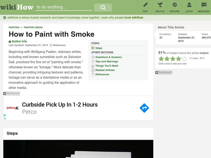 Wiki How: How to Paint With Smoke Article Wiki How: How to Paint With Smoke Article