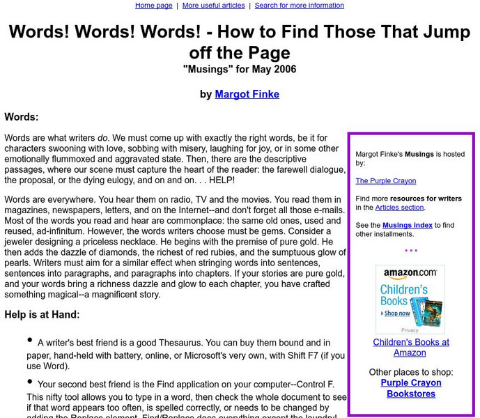 How to Find Words That Jump Off the Page Activity How to Find Words That Jump Off the Page Activity