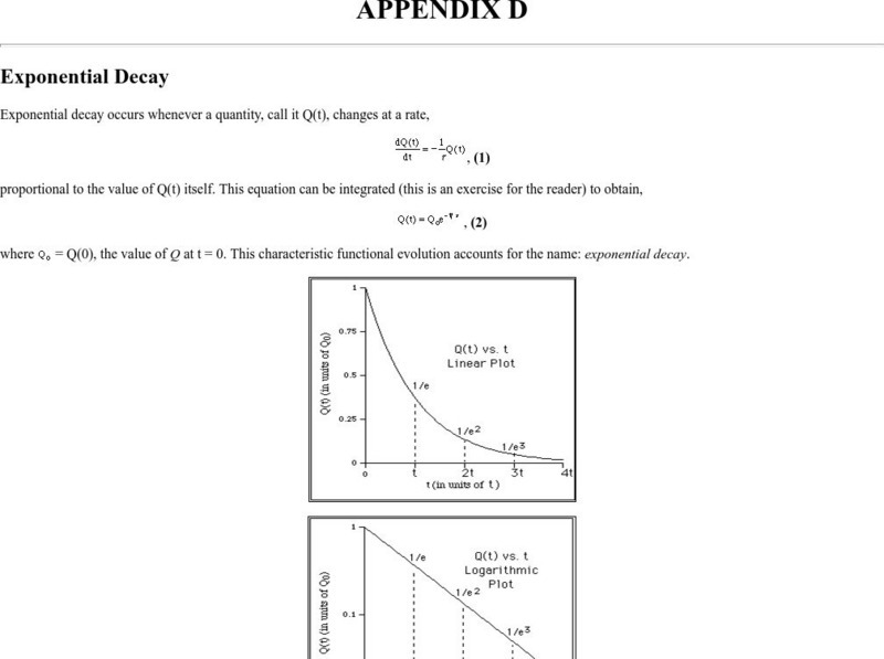 University of Rochester: Exponential Decay Graphic University of Rochester: Exponential Decay Graphic