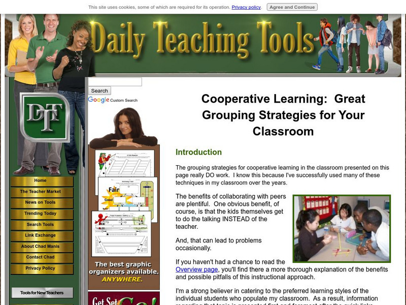 Daily Teaching Tools: Cooperative Learning: Great Grouping Strategies Activity Daily Teaching Tools: Cooperative Learning: Great Grouping Strategies Activity
