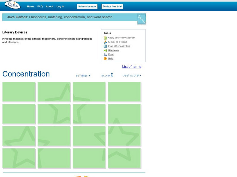 Quia: Concentration: Literary Devices Interactive Quia: Concentration: Literary Devices Interactive