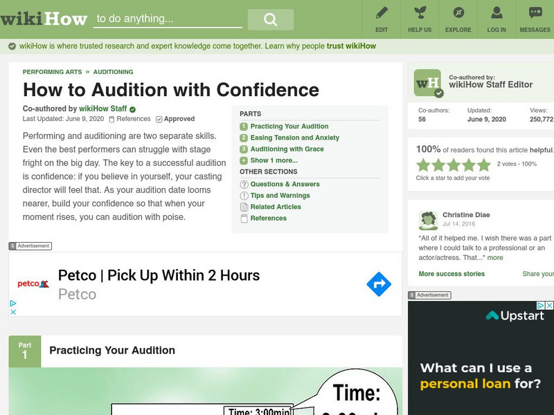 Wiki How: How to Audition With Confidence Article Wiki How: How to Audition With Confidence Article