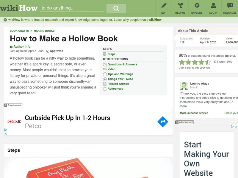 Wiki How: How to Make a Hollow Book Article Wiki How: How to Make a Hollow Book Article
