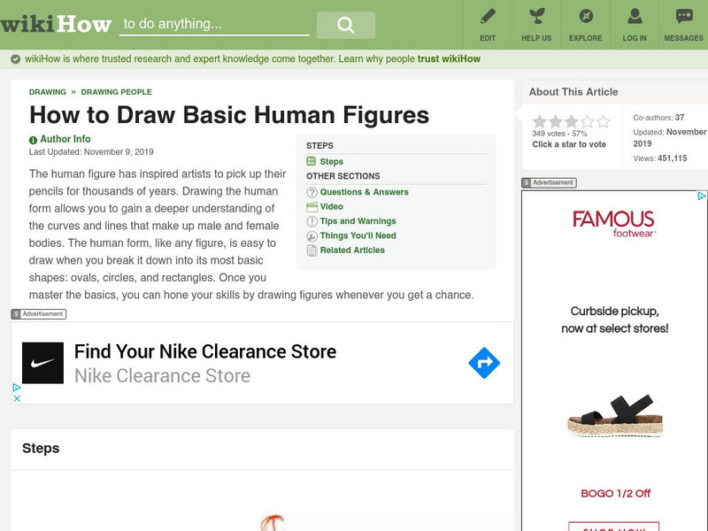 Wiki How: How to Draw Basic Human Figures Article