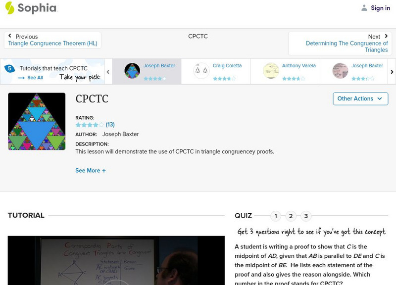 Sophia: Cpctc: Lesson 1 Instructional Video Sophia: Cpctc: Lesson 1 Instructional Video
