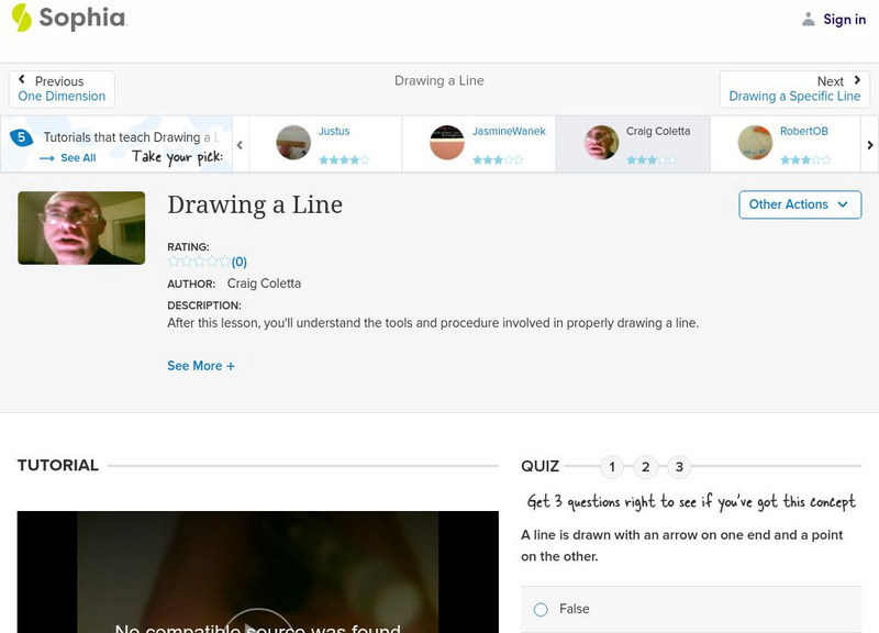 Sophia: Drawing a Line: Lesson 6 Instructional Video Sophia: Drawing a Line: Lesson 6 Instructional Video