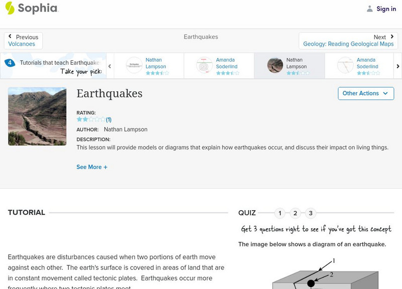 Sophia: Earthquakes: Lesson 4 Unit Plan Sophia: Earthquakes: Lesson 4 Unit Plan