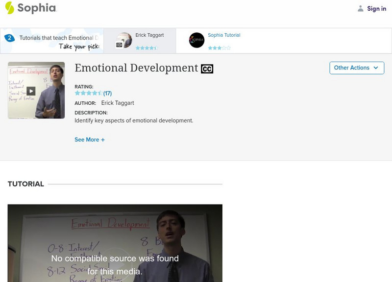 Sophia: Emotional Development: Lesson 1 Instructional Video