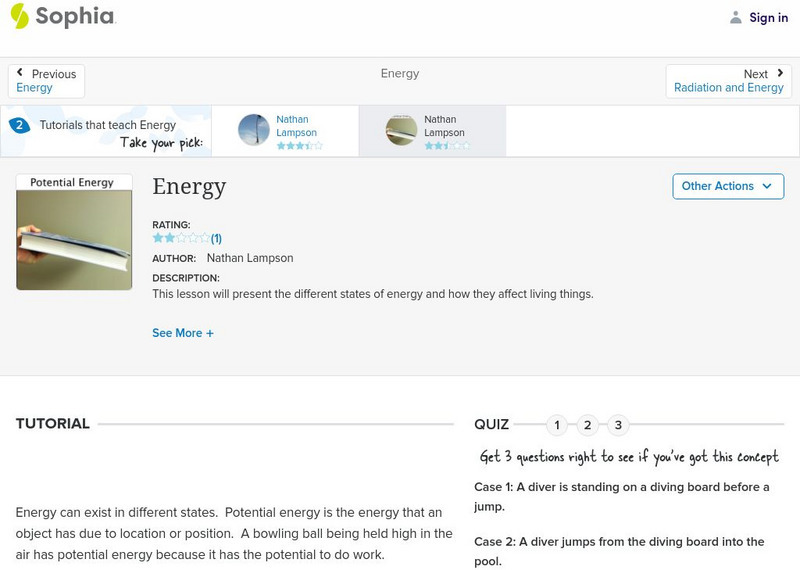 Sophia: Energy: Lesson 4 Unit Plan Sophia: Energy: Lesson 4 Unit Plan