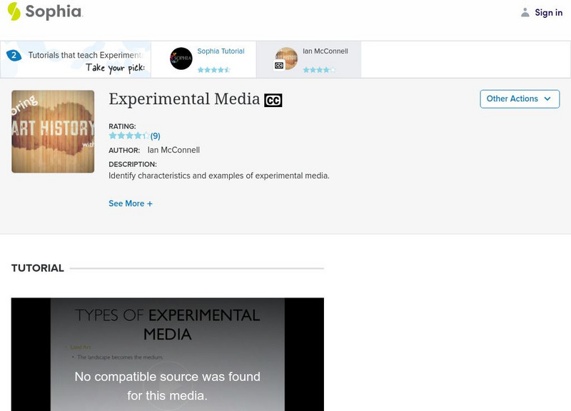 Sophia: Experimental Media: Lesson 2 Instructional Video Sophia: Experimental Media: Lesson 2 Instructional Video
