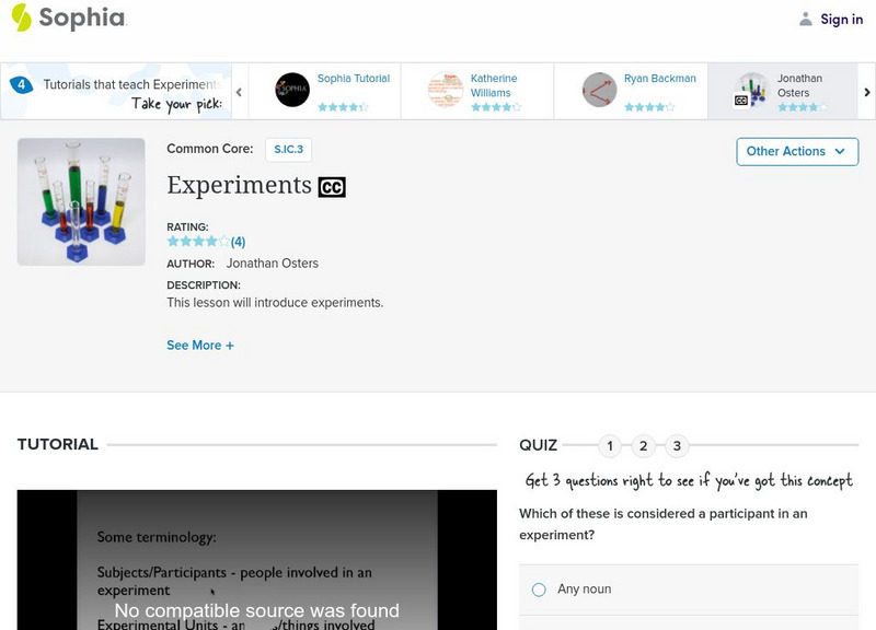 Sophia: Experiments: Lesson 8 Unit Plan Sophia: Experiments: Lesson 8 Unit Plan