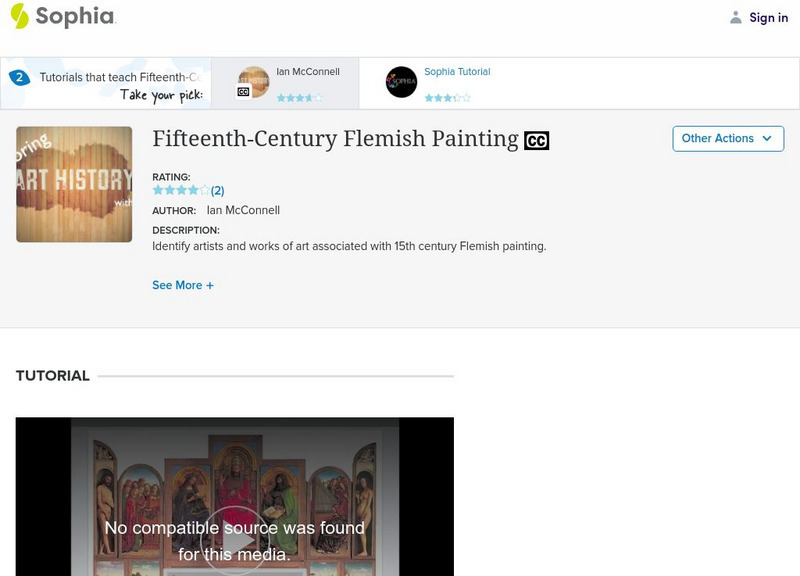 Sophia: Fifteenth Century Flemish Painting: Lesson 2 Instructional Video