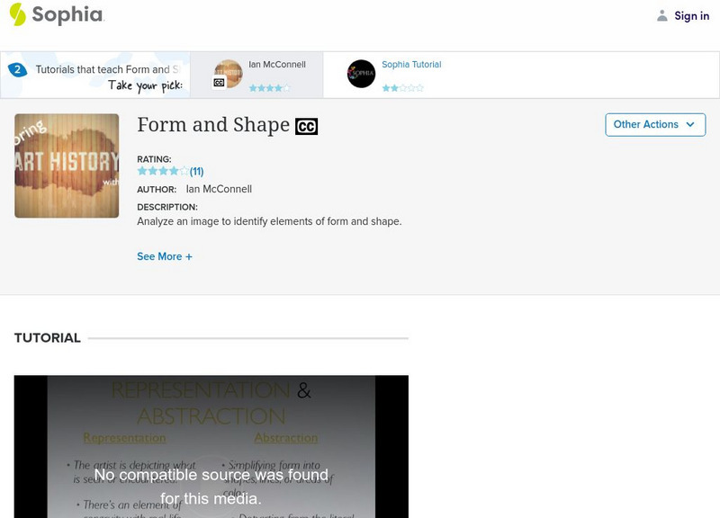 Sophia: Form and Shape: Lesson 2 Instructional Video