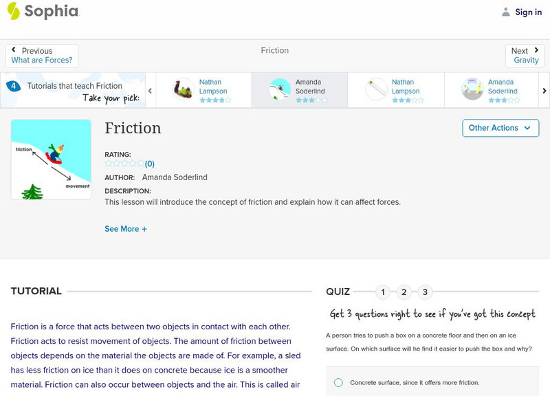 Sophia: Friction: Lesson 2 Unit Plan Sophia: Friction: Lesson 2 Unit Plan