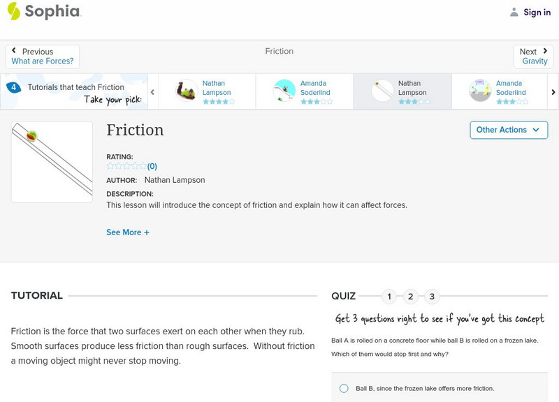 Sophia: Friction: Lesson 3 Unit Plan Sophia: Friction: Lesson 3 Unit Plan