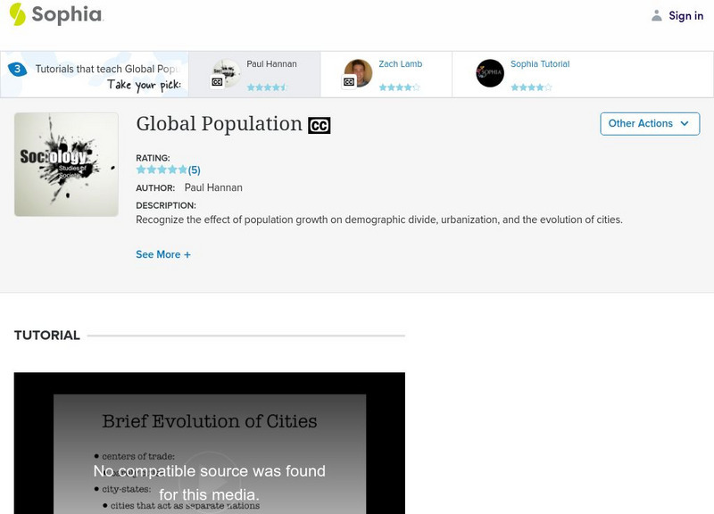 Sophia: Global Population: Lesson 2 Instructional Video Sophia: Global Population: Lesson 2 Instructional Video