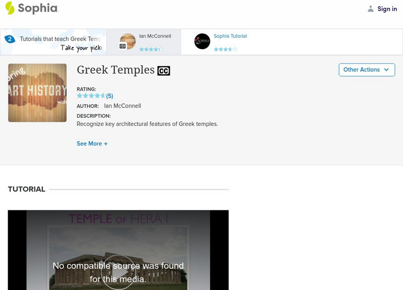 Sophia: Greek Temples: Lesson 2 Instructional Video