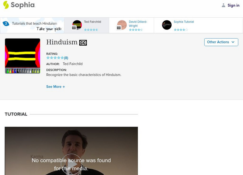 Sophia: Hinduism: Lesson 5 Instructional Video