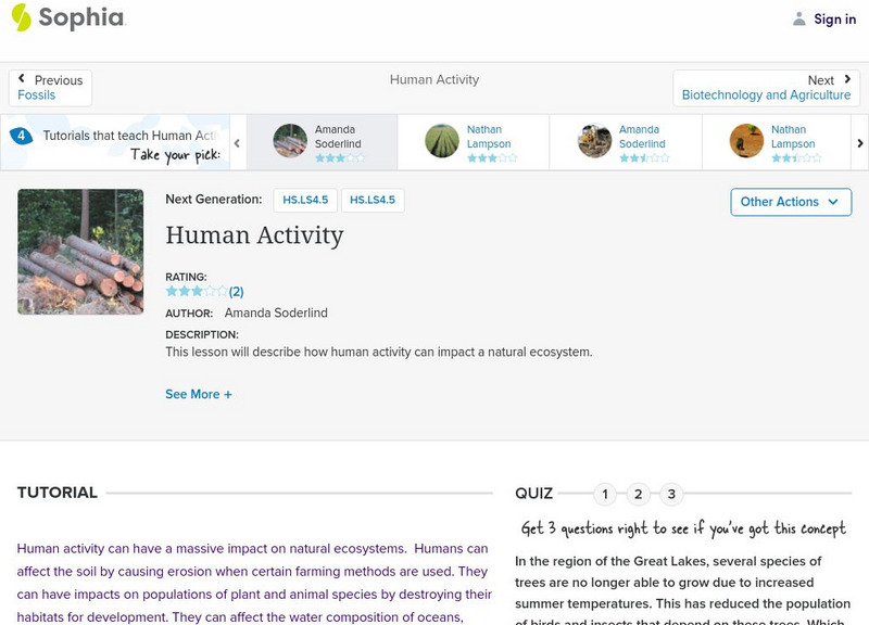 Sophia: Human Activity: Lesson 2 Unit Plan Sophia: Human Activity: Lesson 2 Unit Plan