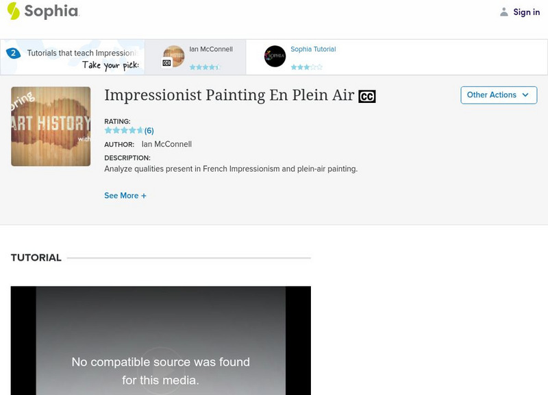 Sophia: Impressionist Painting en Plein Air: Lesson 2 Instructional Video Sophia: Impressionist Painting en Plein Air: Lesson 2 Instructional Video