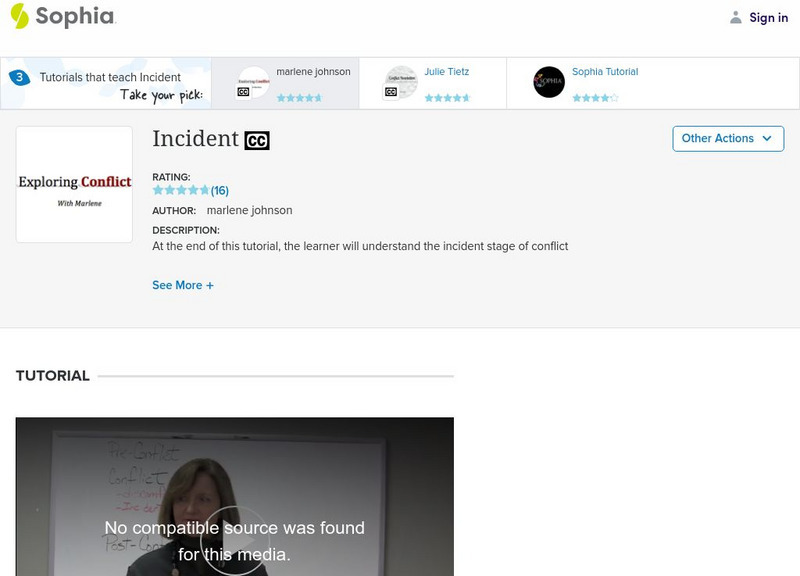 Sophia: Incident: Lesson 2 Instructional Video