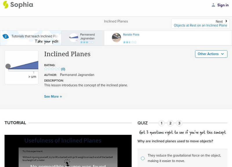 Sophia: Inclined Planes: Lesson 1 Unit Plan Sophia: Inclined Planes: Lesson 1 Unit Plan