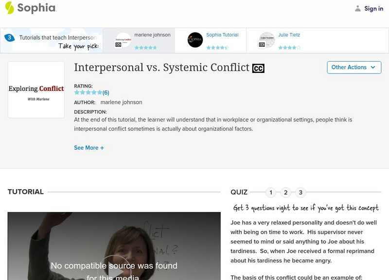 Sophia: Interpersonal or Systemic: When the Rules Are the Problem: Lesson 3 Instructional Video