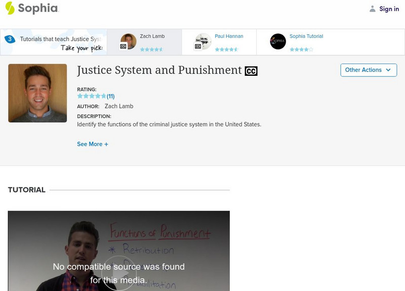 Sophia: Justice System and Punishment: Lesson 5 Instructional Video