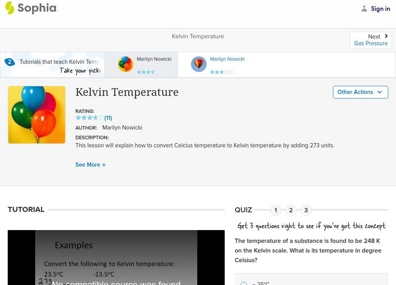Sophia: Kelvin Temperature: Lesson 1 Unit Plan Sophia: Kelvin Temperature: Lesson 1 Unit Plan
