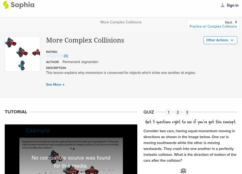 Sophia: More Complex Collisions Unit Plan Sophia: More Complex Collisions Unit Plan