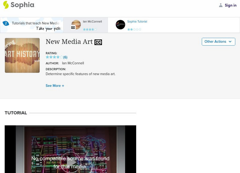 Sophia: New Media Art: Lesson 3 Instructional Video