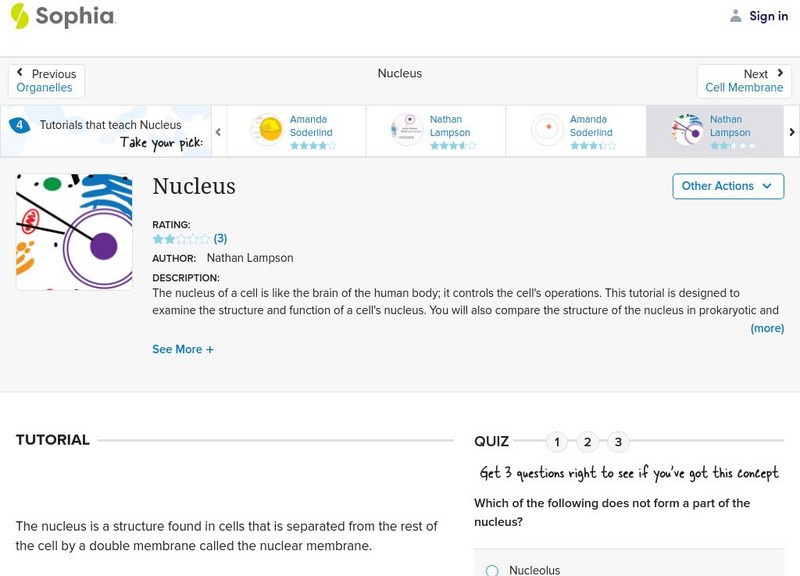 Sophia: Nucleus: Lesson 3 Unit Plan Sophia: Nucleus: Lesson 3 Unit Plan