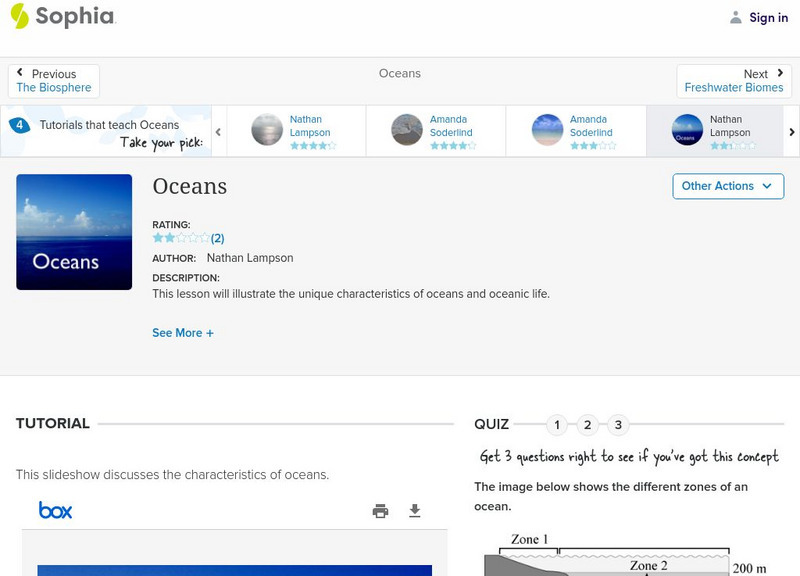 Sophia: Oceans: Lesson 1 PPT Sophia: Oceans: Lesson 1 PPT