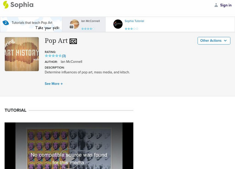 Sophia: Pop Art: Lesson 2 Instructional Video