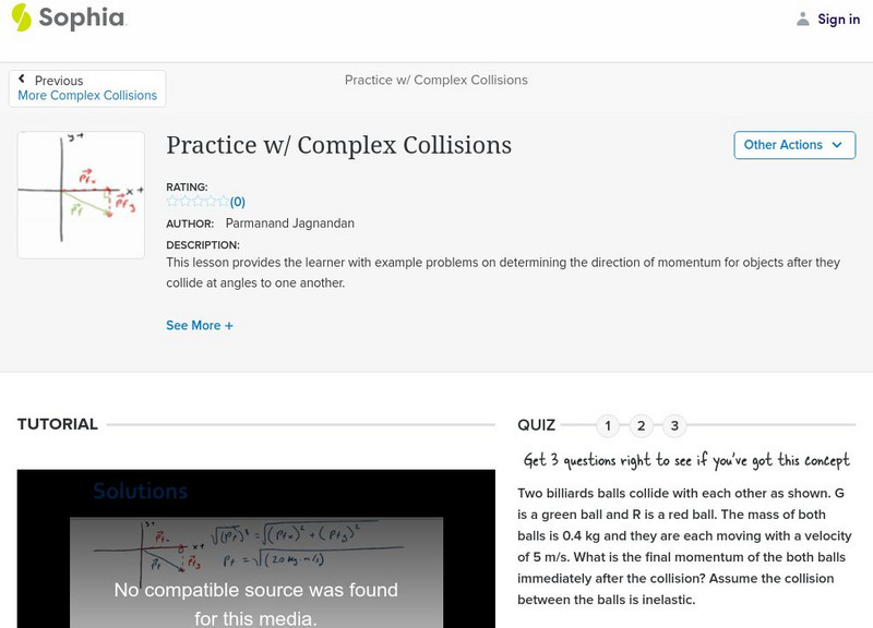 Sophia: Practice W/ Complex Collisions Unit Plan Sophia: Practice W/ Complex Collisions Unit Plan