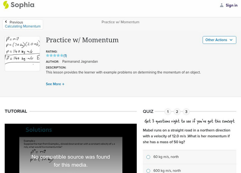 Sophia: Practice W/ Momentum Unit Plan Sophia: Practice W/ Momentum Unit Plan