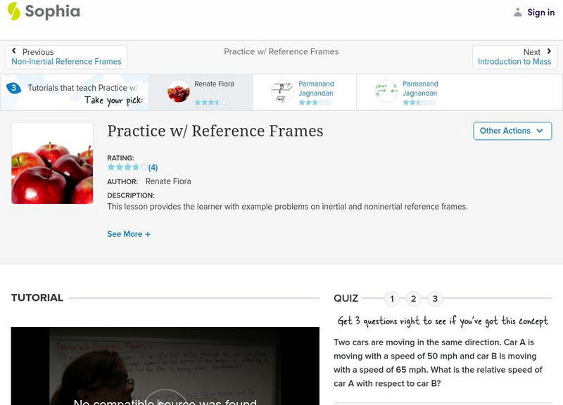 Sophia: Practice W/ Reference Frames: Lesson 2 Instructional Video