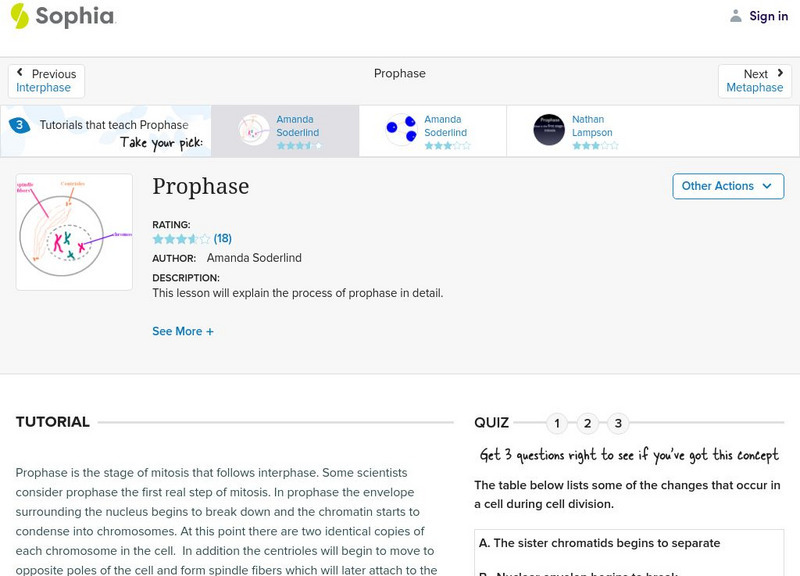 Sophia: Prophase: Lesson 3 Unit Plan Sophia: Prophase: Lesson 3 Unit Plan