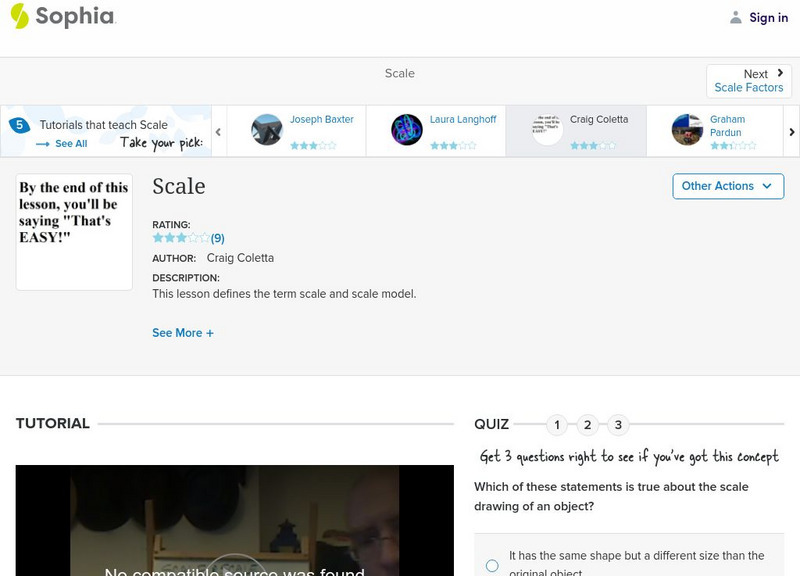 Sophia: Scale: Lesson 3 Instructional Video