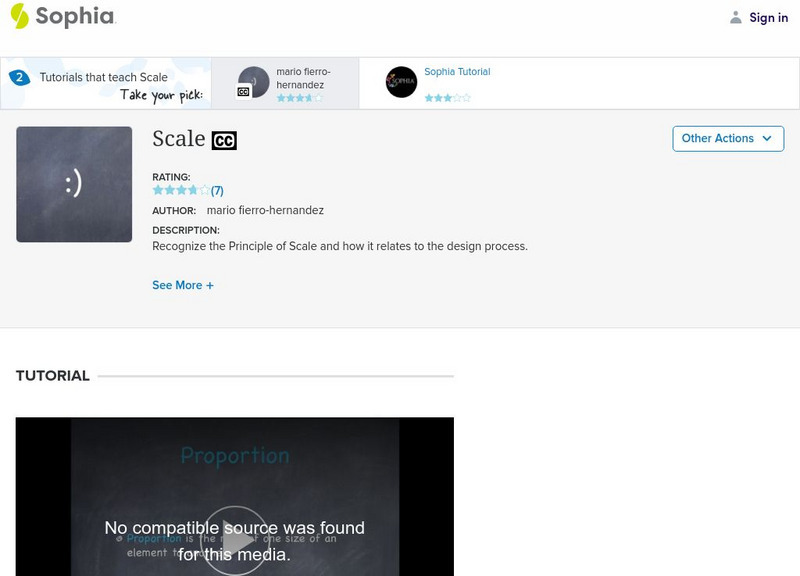 Sophia: Scale: Lesson 8 Instructional Video