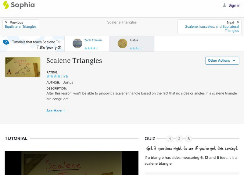 Sophia Scalene Triangles Lesson 2 Instructional Video for 9th 10th