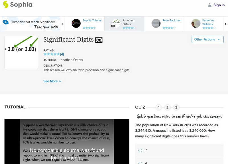 Sophia: Significant Digits: Lesson 3 Instructional Video Sophia: Significant Digits: Lesson 3 Instructional Video