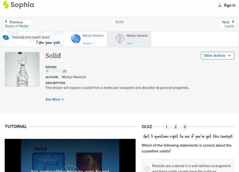 Sophia: Solid: Lesson 2 Instructional Video Sophia: Solid: Lesson 2 Instructional Video