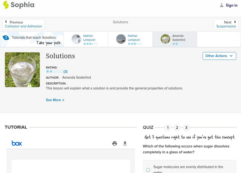 Sophia: Solutions: Lesson 5 PPT