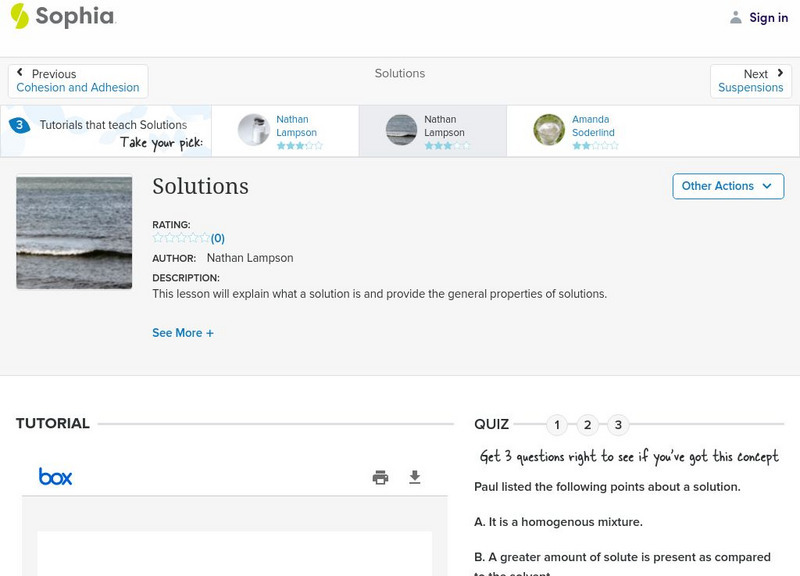 Sophia: Solutions: Lesson 8 PPT