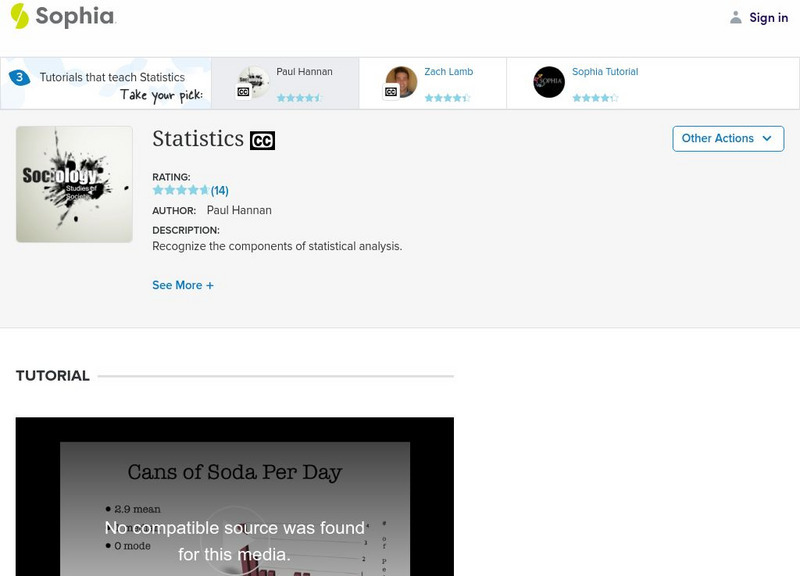 Sophia: Statistics: Lesson 4 Instructional Video Sophia: Statistics: Lesson 4 Instructional Video
