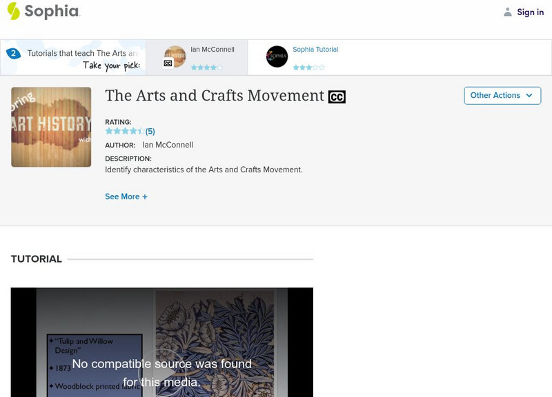 Sophia: The Arts and Crafts Movement: Lesson 2 Instructional Video