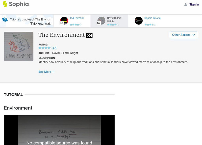 Sophia: The Environment: Lesson 3 Instructional Video